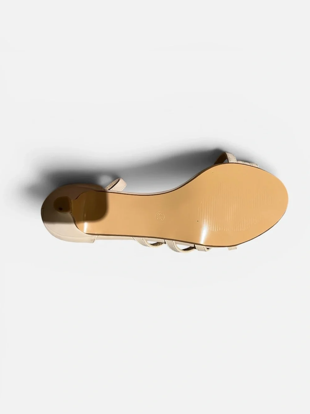 IDIFU Beige Strappy Low Heel Sandals